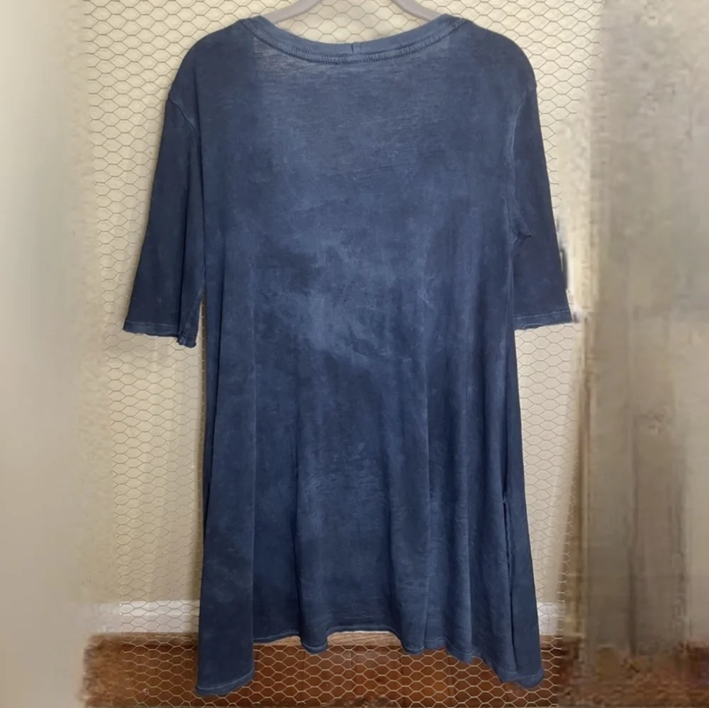 Free People Deep Blue Tunic Top - Picture 2 of 5